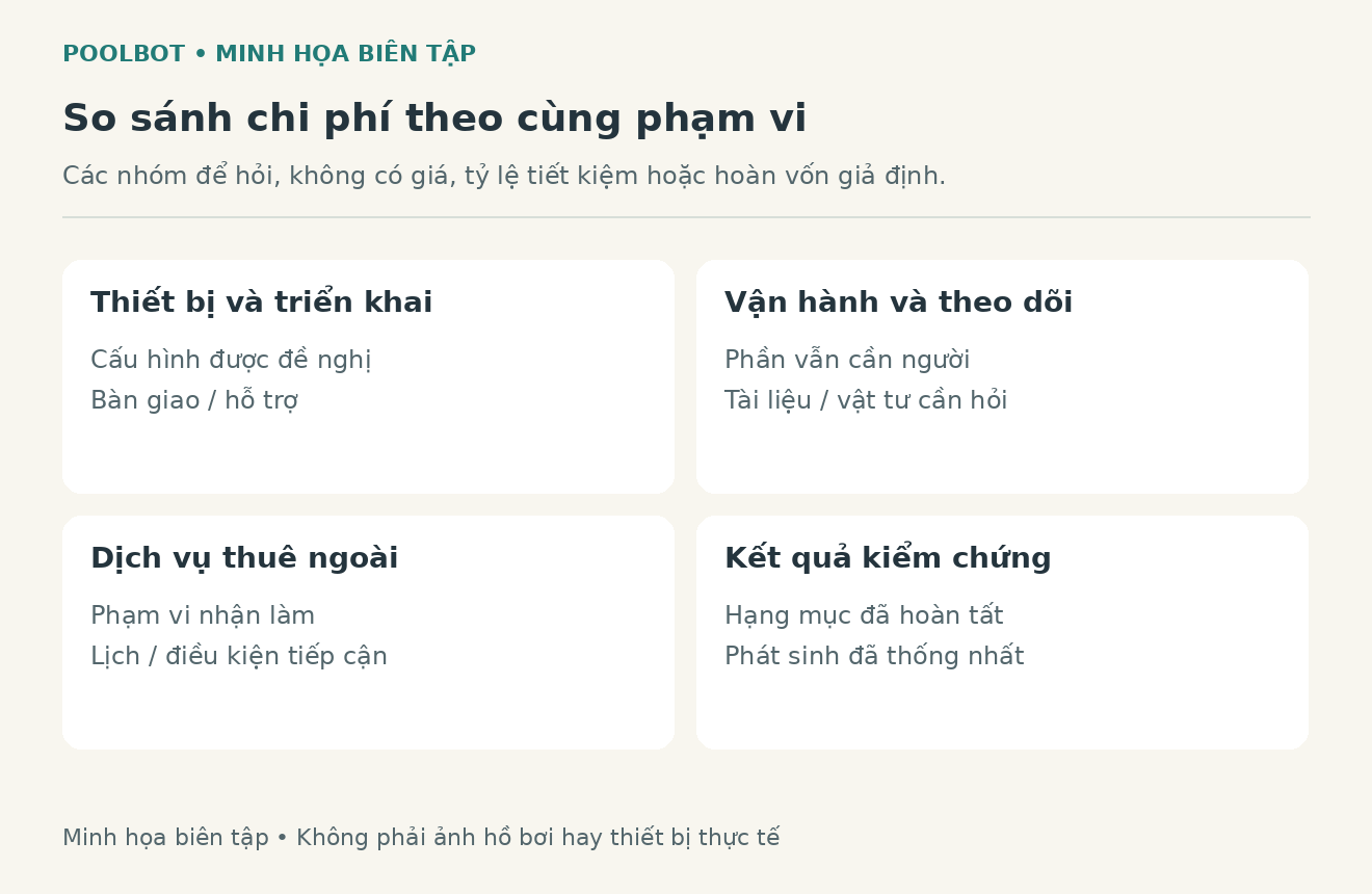 Bảng minh họa c&aacute;c khoản cần tự điền khi so s&aacute;nh thu&ecirc; dịch vụ, d&ugrave;ng robot v&agrave; phương &aacute;n kết hợp